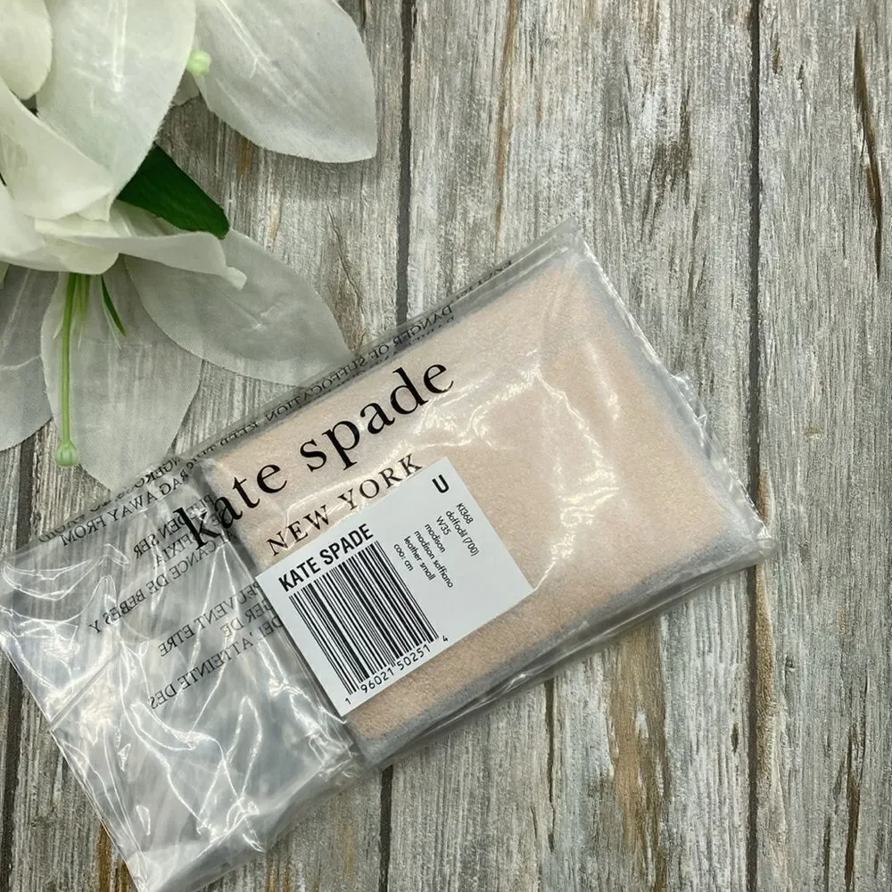 Kate Spade Leather Madison Small Slim Card Holder Wallet Bag Purse